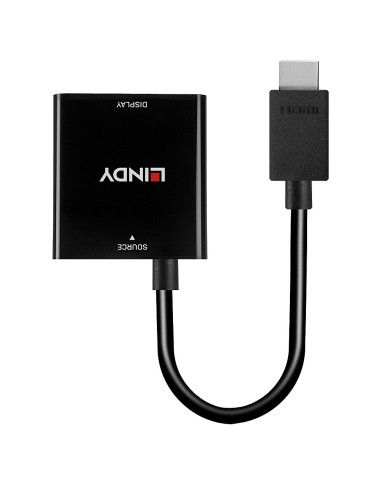 Lindy 38291 cavo e adattatore video 0,1 m HDMI tipo A (Standard) VGA (D-Sub) Nero