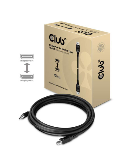 CLUB3D DisplayPort 1.4 HBR3 8K Cable M/M 5m /16.40ft