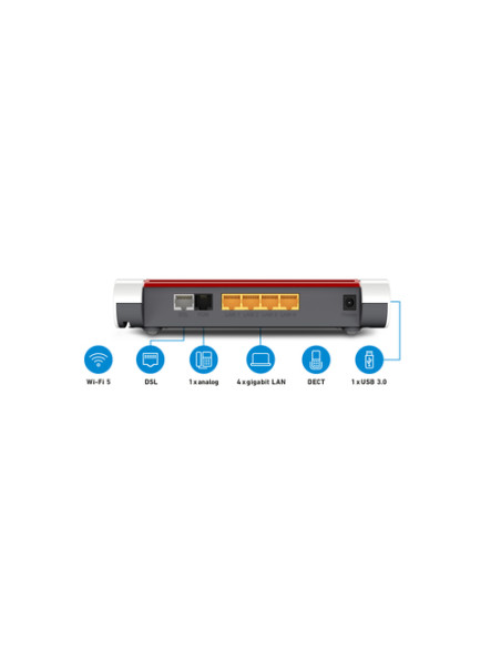 FRITZ!Box 7530 INT router wireless Gigabit Ethernet Dual-band (2.4 GHz/5 GHz) Bianco