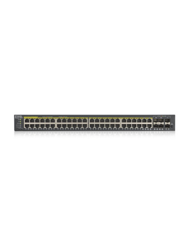 Zyxel GS1920-48HPV2 Gestito Gigabit Ethernet (10/100/1000) Supporto Power over Ethernet (PoE) Nero