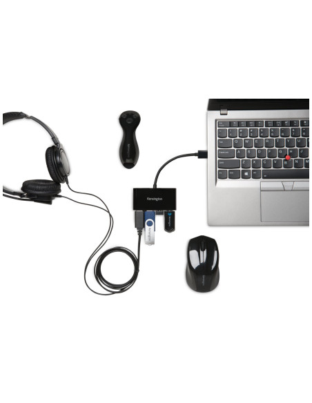Kensington Hub a 4 porte USB 3.0 UH4000 - Nero