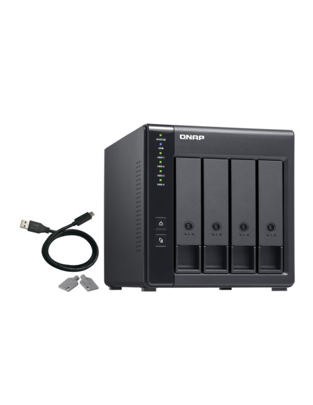 QNAP TR-004 contenitore di unità di archiviazione Box esterno HDD/SSD Nero 2.5/3.5"