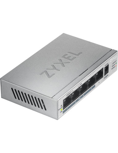 Zyxel GS1005HP Non gestito Gigabit Ethernet (10/100/1000) Supporto Power over Ethernet (PoE) Argento