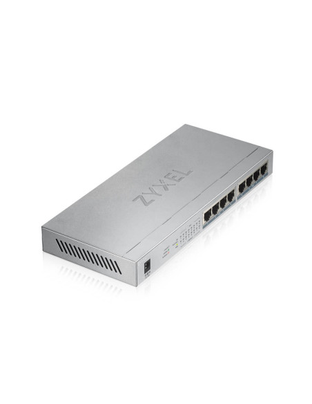 Zyxel GS1008HP Non gestito Gigabit Ethernet (10/100/1000) Supporto Power over Ethernet (PoE) Grigio