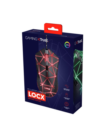 Trust GXT 133 Locx mouse Gaming Mano destra USB tipo A Ottico 4000 DPI