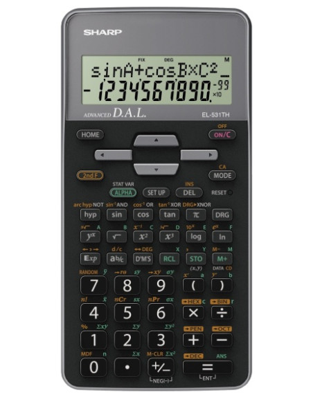 Sharp EL-531TH calcolatrice Tasca Calcolatrice scientifica Nero, Grigio