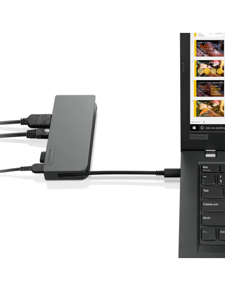 Lenovo 4X90S92381 replicatore di porte e docking station per laptop Cablato USB 3.2 Gen 1 (3.1 Gen 1) Type-C Grigio
