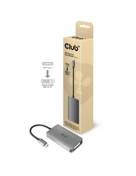 CLUB3D cac-1510 USB C DVI-D Dual link Grigio