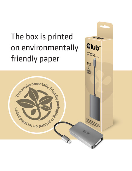 CLUB3D cac-1510 USB C DVI-D Dual link Grigio