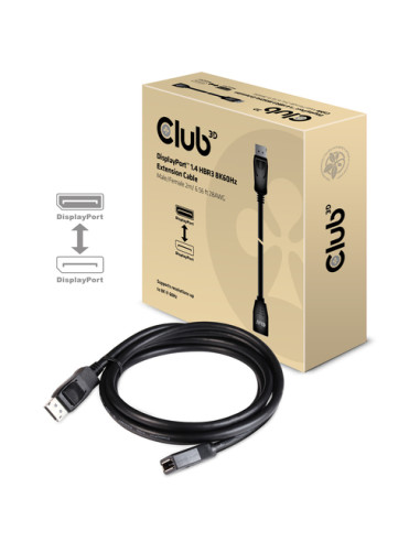 CLUB3D CAC-1022 cavo e adattatore video 2 m Displayport 1.4 Nero
