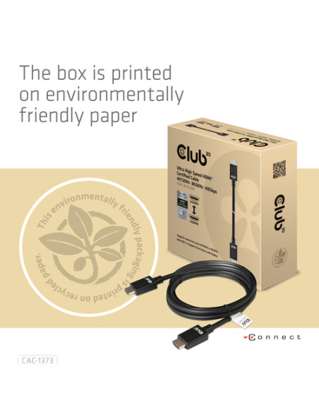 CLUB3D cac-1373 cavo HDMI 3 m Nero