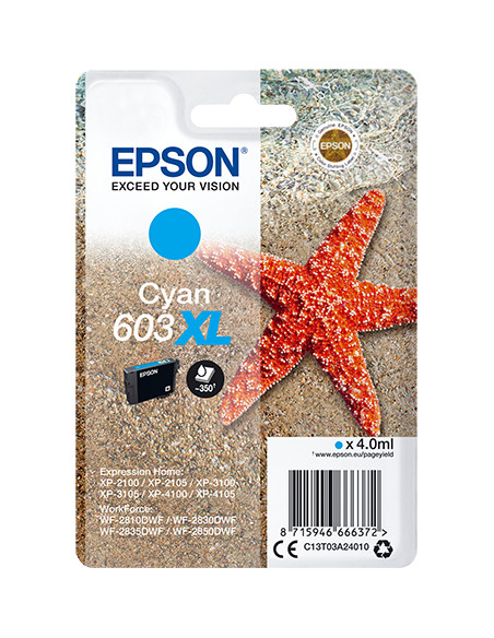 Epson Singlepack Cyan 603XL Ink