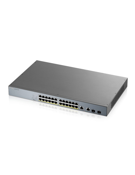 Zyxel GS1350-26HP-EU0101F switch di rete Gestito L2 Gigabit Ethernet (10/100/1000) Supporto Power over Ethernet (PoE) Grigio