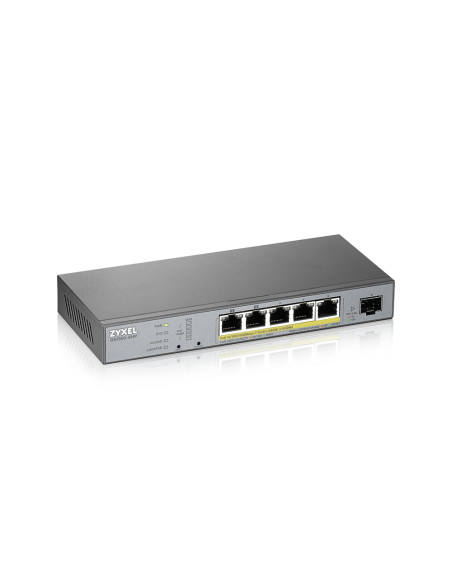 Zyxel GS1350-6HP-EU0101F switch di rete Gestito L2 Gigabit Ethernet (10/100/1000) Supporto Power over Ethernet (PoE) Grigio