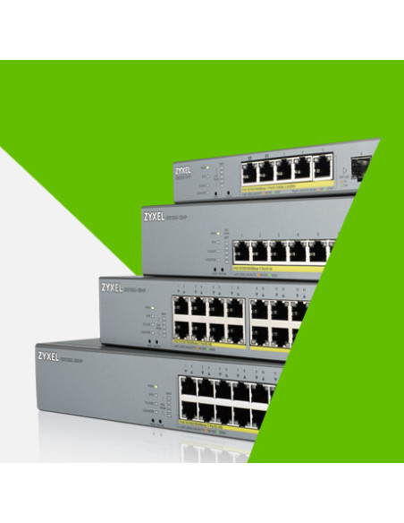 Zyxel GS1350-6HP-EU0101F switch di rete Gestito L2 Gigabit Ethernet (10/100/1000) Supporto Power over Ethernet (PoE) Grigio