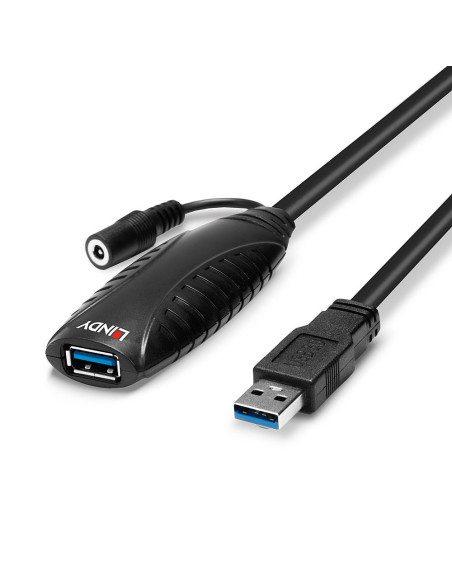 Lindy 43156 cavo USB USB 3.2 Gen 1 (3.1 Gen 1) 10 m USB A Nero