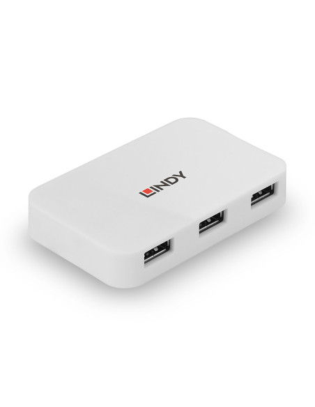 Lindy 43143 hub di interfaccia USB 3.2 Gen 1 (3.1 Gen 1) Type-A 5000 Mbit/s Bianco