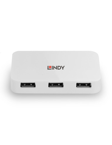 Lindy 43143 hub di interfaccia USB 3.2 Gen 1 (3.1 Gen 1) Type-A 5000 Mbit/s Bianco