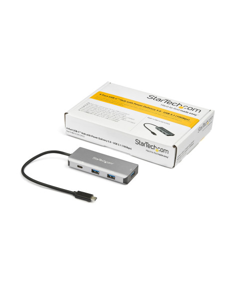 StarTech.com Hub USB-C a 4 porte con Power Delivery- 10 Gbps - 3 USB-A e 1 USB-C