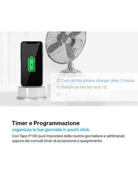 TP-Link Tapo P100 presa intelligente 2300 W Bianco