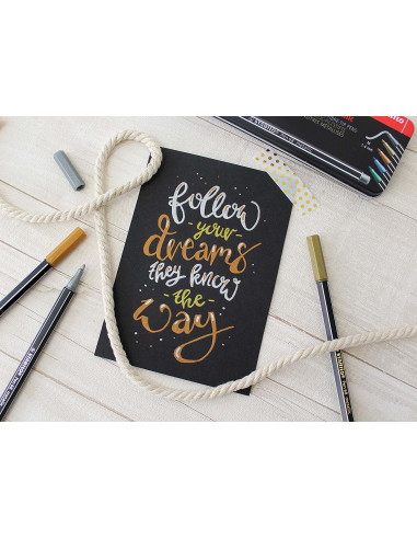 STABILO Pen 68 metallic marcatore Medio Oro 1 pz