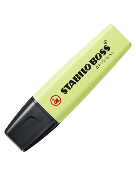 STABILO Evidenziatore - BOSS ORIGINAL Pastel - Astuccio da 4 - Rosso Corallo, Fior di Ciliegio, Azzurro Nuvola, Lime