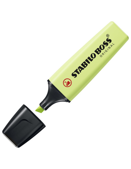 STABILO Evidenziatore - BOSS ORIGINAL Pastel - Astuccio da 4 - Rosso Corallo, Fior di Ciliegio, Azzurro Nuvola, Lime