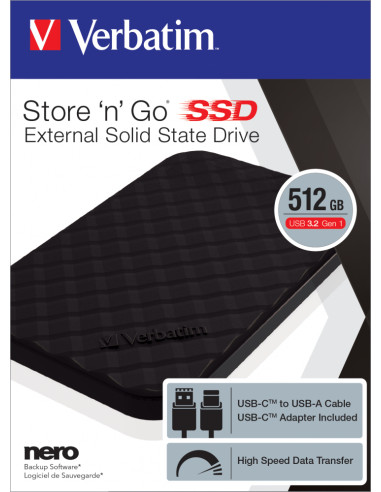 Verbatim SSD Portatile Store 'n' Go USB 3.2 GEN 1 512 GB