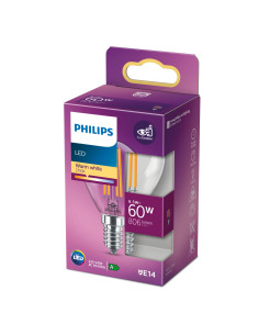 Philips Lampadina candela trasparente a filamento 60 W P45 E14 2