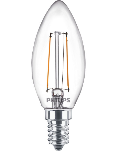 Philips Lampadina candela trasparente a filamento 25 W B35 E14