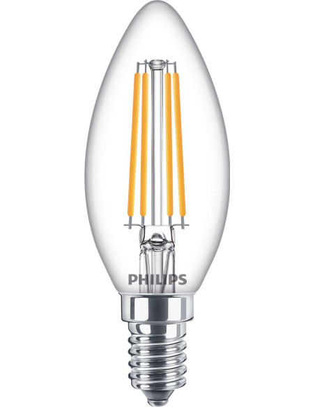 Philips Lampadina candela trasparente a filamento 60 W B35 E14