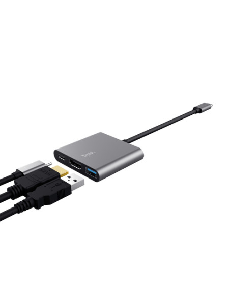 Trust Dalyx USB 3.2 Gen 1 (3.1 Gen 1) Type-C Alluminio, Nero