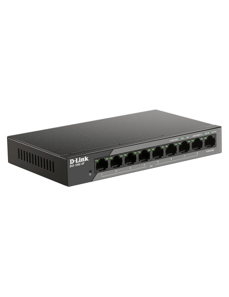 D-Link DSS-100E-9P switch di rete Non gestito Fast Ethernet (10/100) Supporto Power over Ethernet (PoE) Nero
