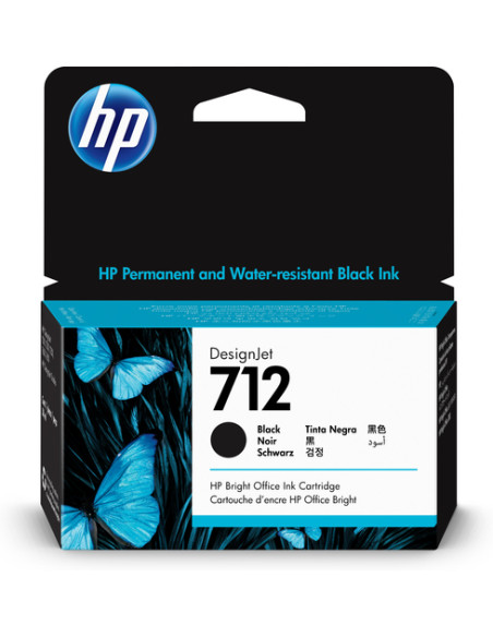 HP Cartuccia di inchiostro nero originale DesignJet 712 da 38 ml