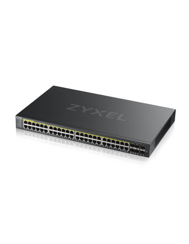 Zyxel GS2220-50HP-EU0101F switch di rete Gestito L2 Gigabit Ethernet (10/100/1000) Supporto Power over Ethernet (PoE) Nero