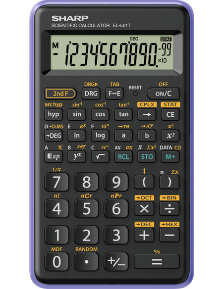 Sharp EL-501T calcolatrice Tasca Calcolatrice scientifica Nero, Viola