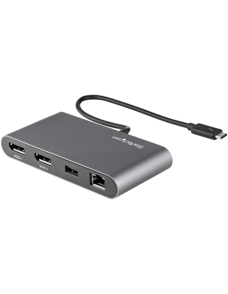 StarTech.com Thunderbolt 3 Mini Dock - Docking Station TB3 portatile per doppio monitor DisplayPort 4K 60Hz -USB- A hub (USB 3.0
