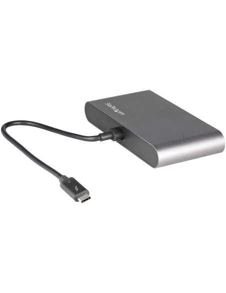StarTech.com Thunderbolt 3 Mini Dock - Docking Station TB3 portatile per doppio monitor DisplayPort 4K 60Hz -USB- A hub (USB 3.0