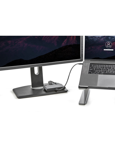 StarTech.com Thunderbolt 3 Mini Dock - Docking Station TB3 portatile per doppio monitor DisplayPort 4K 60Hz -USB- A hub (USB 3.0