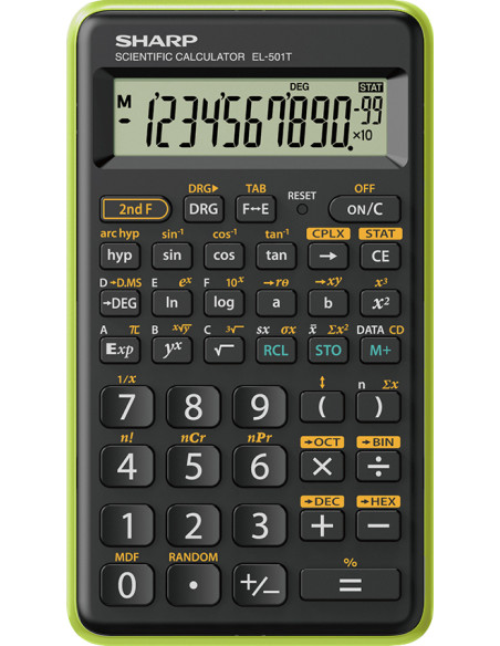 Sharp EL-501T calcolatrice Tasca Calcolatrice scientifica Nero, Verde