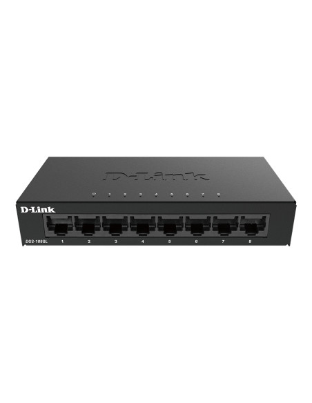 D-Link DGS-108GL Non gestito Gigabit Ethernet (10/100/1000) Nero