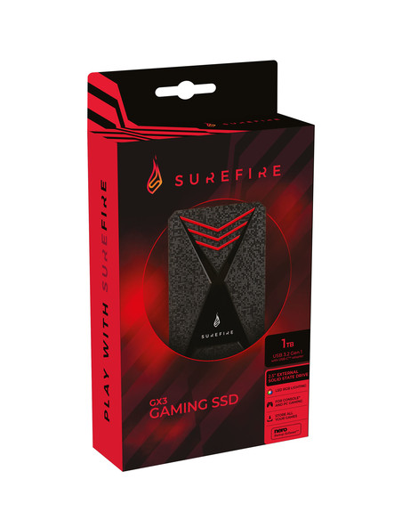 SureFire Gaming 1 TB Micro-USB B 3.2 Gen 1 (3.1 Gen 1) Nero, Grigio