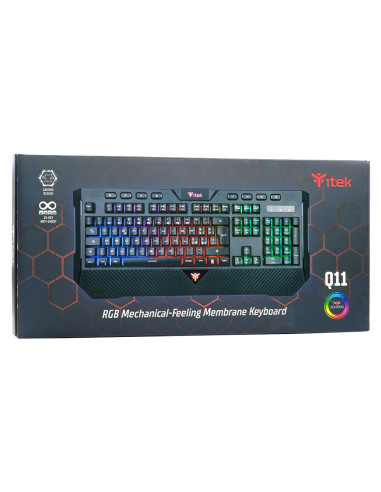 itek Q11 tastiera Gaming USB Italiano Nero