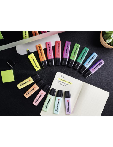 STABILO Boss Original Pastel evidenziatore 4 pz Punta smussata Multicolore