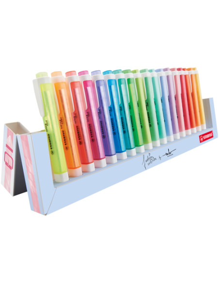 STABILO Evidenziatore - swing cool Desk-Set - 18 Colori Assortiti 8 Neon + 10 Pastel