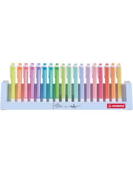 STABILO Evidenziatore - swing cool Desk-Set - 18 Colori Assortiti 8 Neon + 10 Pastel