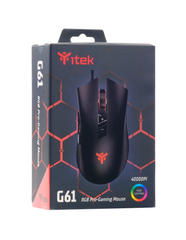 itek G61 mouse Gaming Mano destra USB tipo A Laser 4000 DPI