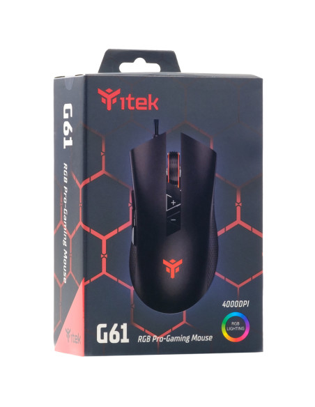 itek G61 mouse Gaming Mano destra USB tipo A Laser 4000 DPI