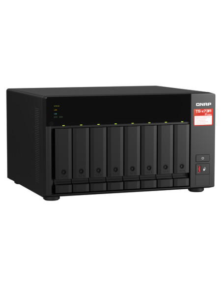 QNAP TS-873A NAS Tower Ryzen Embedded V1500B 8 GB DDR4 0 TB QNAP Turbo System Nero
