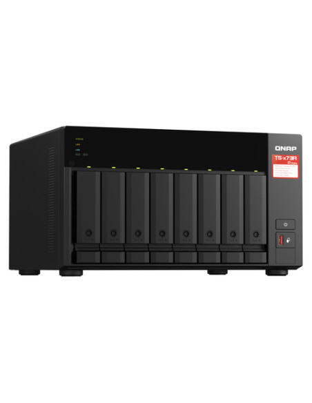 QNAP TS-873A NAS Tower Ryzen Embedded V1500B 8 GB DDR4 0 TB QNAP Turbo System Nero